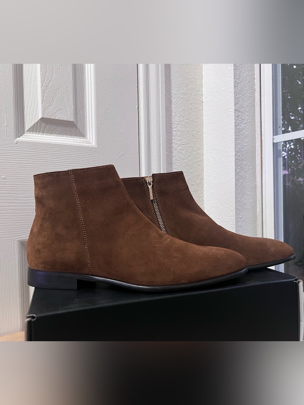 ❗️Brand new❗️Zara Men's Dark Brown suede ankle boots leather